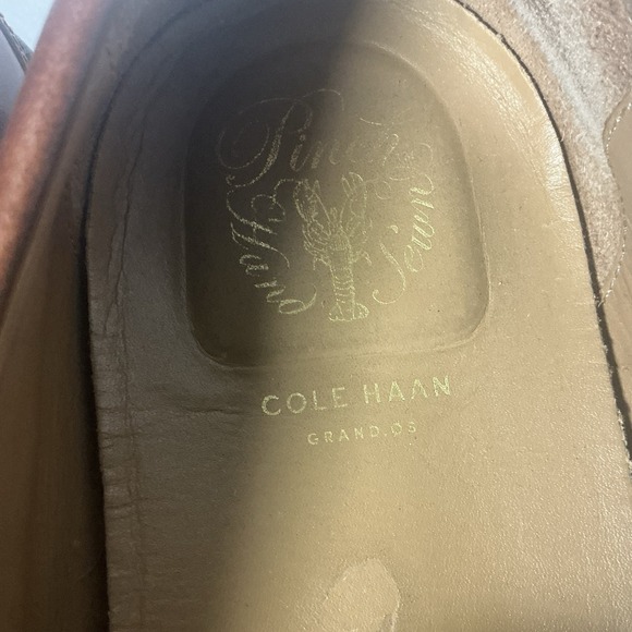 Cole Haan Brown Leather Penny Loafers Pinch Hand Sewn Mens 11.5M Slip On Shoe - Picture 6 of 13